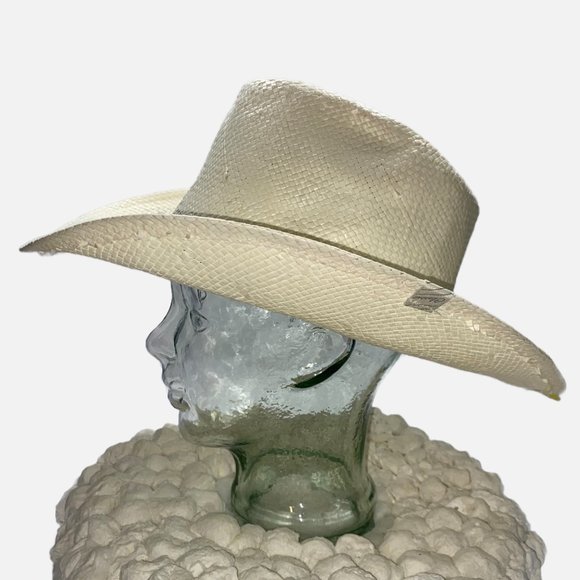 Classic Hat Co. White Straw 10gal Cowgirl Hat 60cm - Picture 2 of 15